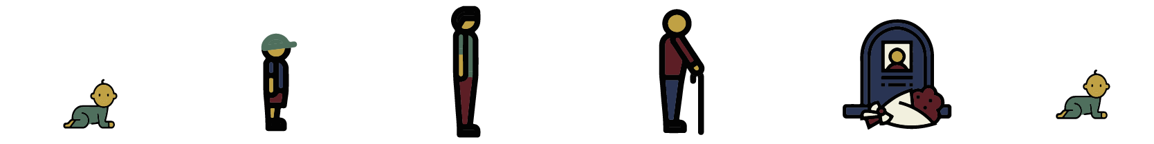 Zyklus einer Mensch-Generation